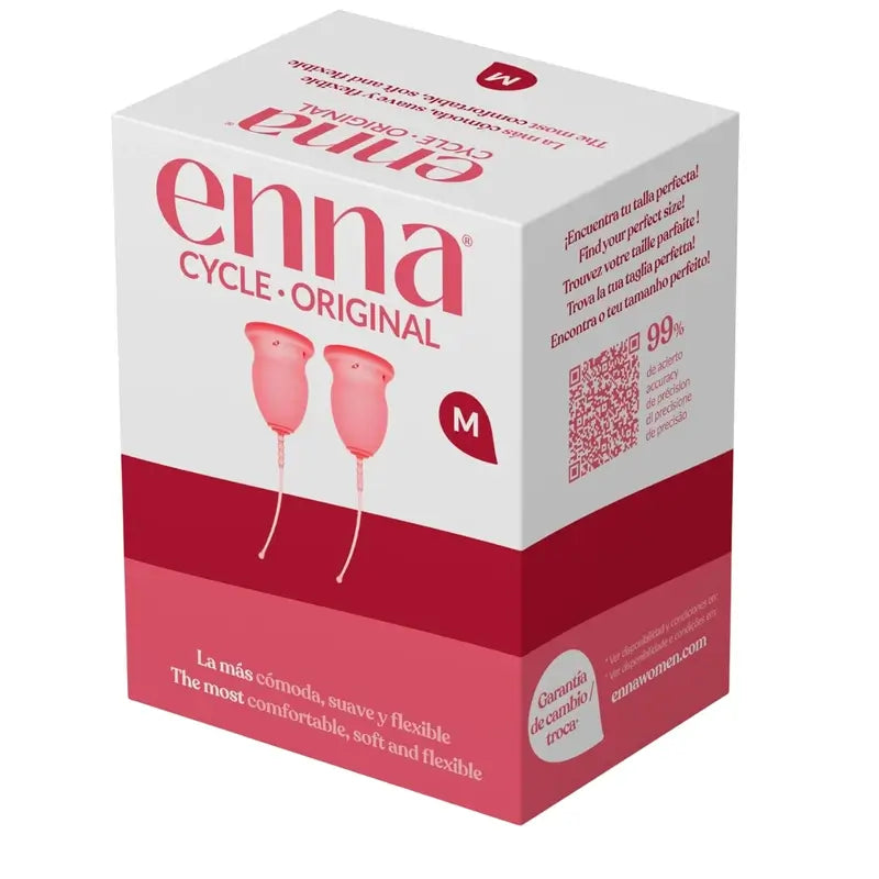 Copo menstrual sem aplicador Enna Cycle Original, tamanho M