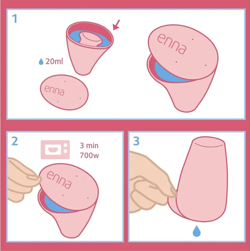Copo menstrual sem aplicador Enna Cycle Original, tamanho M