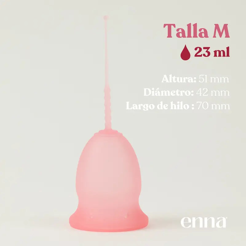 Copo menstrual sem aplicador Enna Cycle Original, tamanho M
