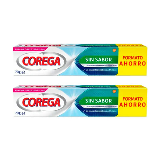 Corega Duplo Forte Sem Sabor, 2 x 70 gramas