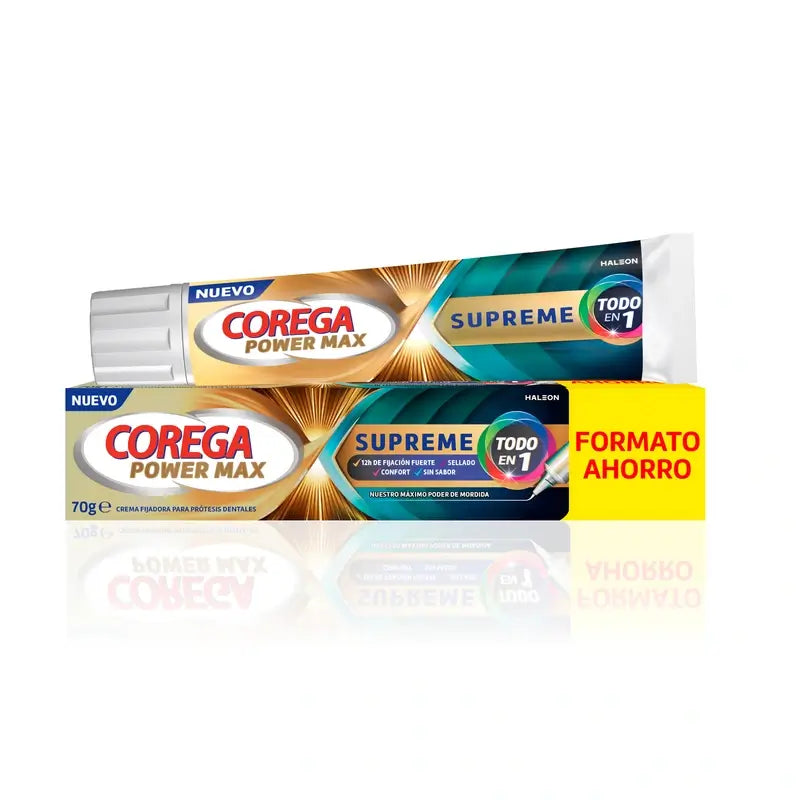 Corega Power Max Supreme Creme Fixador de Dentaduras , 70 g