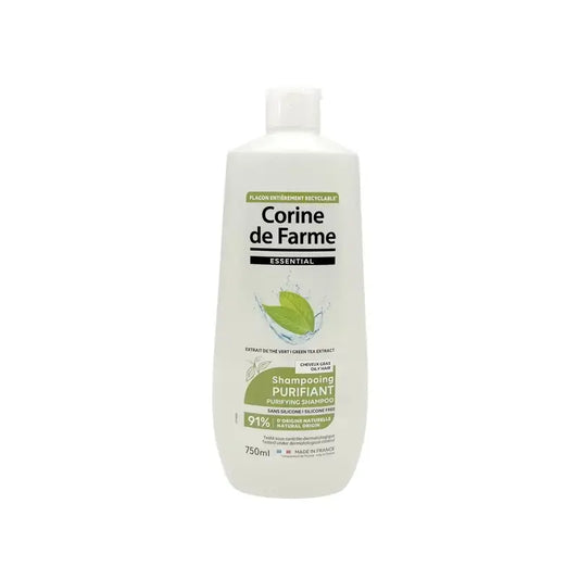 Corine De Farme Champô Purificante com Extrato de Chá Verde, 750ml
