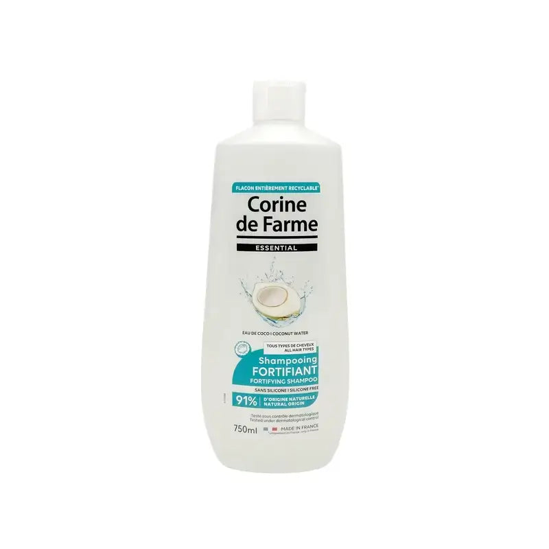 Champô Fortificante Corine De Farme Água de Coco, 750 ml