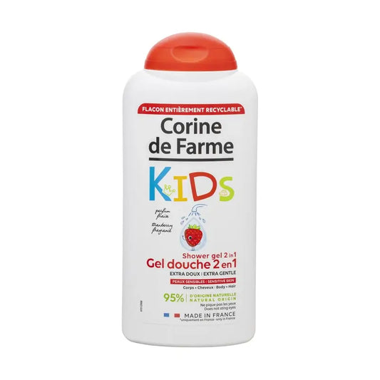 Corine De Farme Gel de Duche 2 em 1 Corpo e Cabelo Crianças Morango , 300 ml