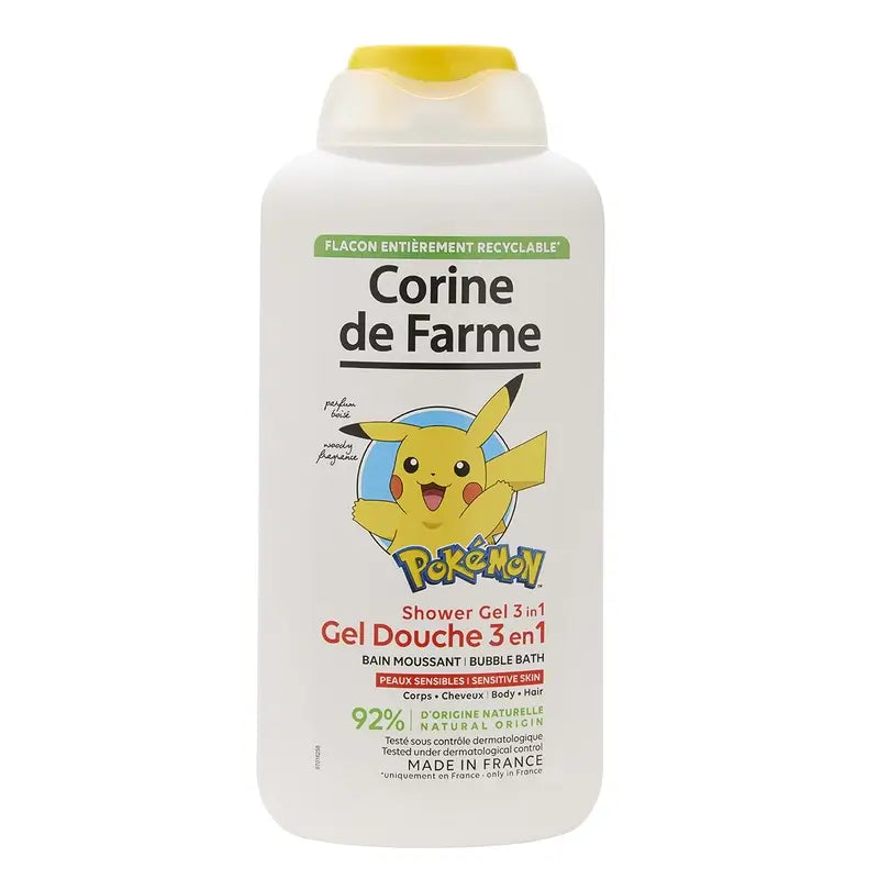 Corine De Farme Gel de Duche 3 em 1 Pokémon, 500 ml