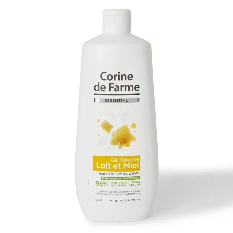 Gel de duche Corine De Farme Leite e Mel , 750 ml