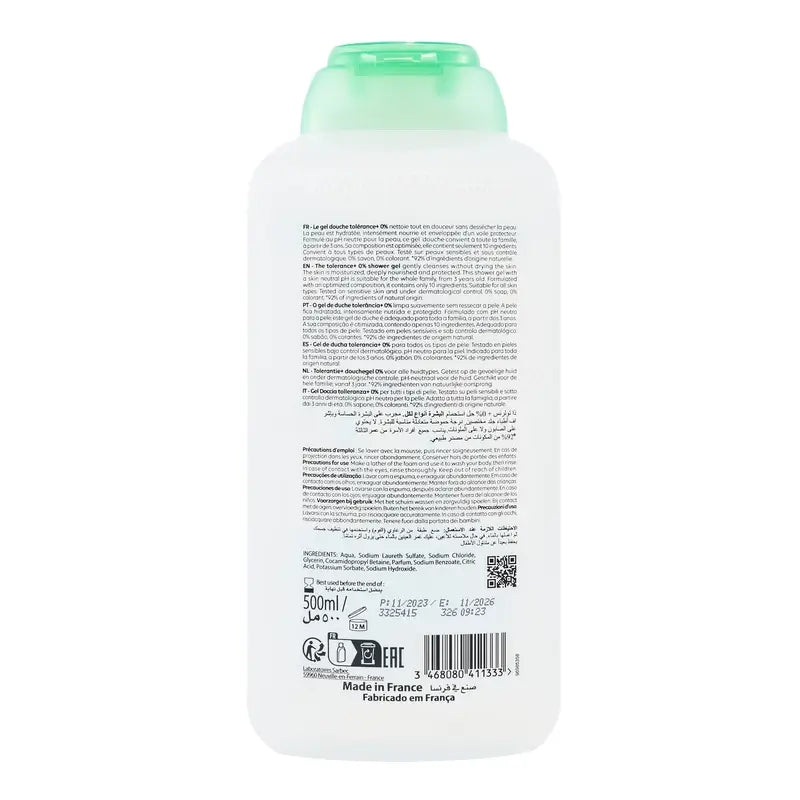 Gel de Duche Corine De Farme Pure 0% para peles sensíveis, 500 ml