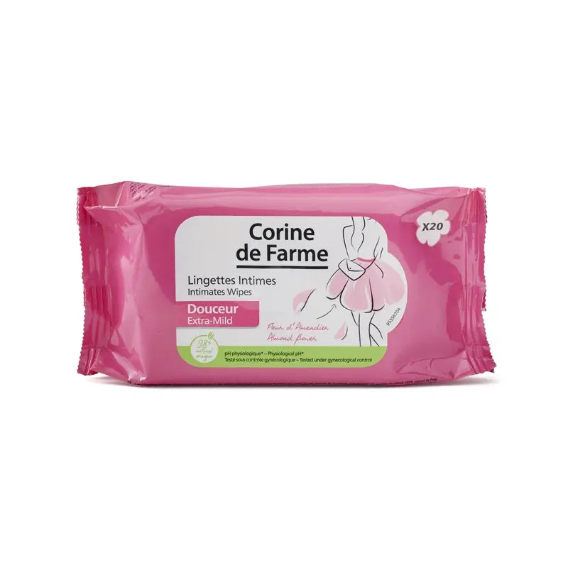 Corine De Farme Toalhetes Suaves Higiene Íntima Adulto , 20 unidades