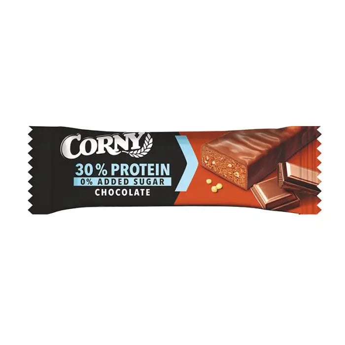 Barra de chocolate Corny 30% Proteína 0% Açúcares adicionados , 50 gramas