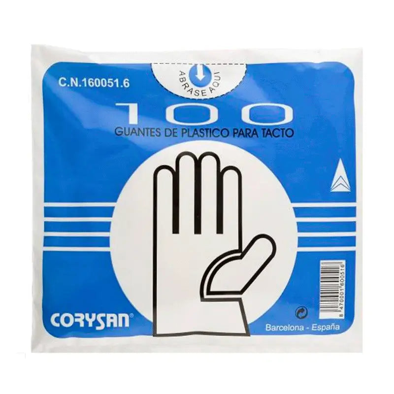 Luvas de toque Corysan Plastic, 200 unidades