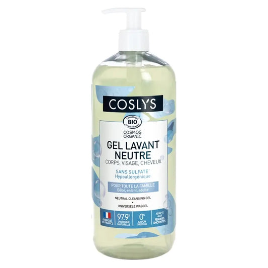 Gel de Duche Neutro Universal Coslys: Sem perfume, Rosto, Corpo e Cabelo, 1000 ml