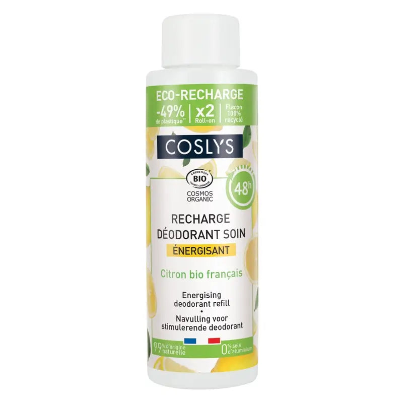 Coslys Energising Deodorant Refill (Limão), 100 ml