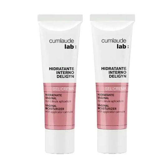 Cumlaude Lab Deligyn Gel Creme Hidratante Interno, Embalagem 2 x 30 ml