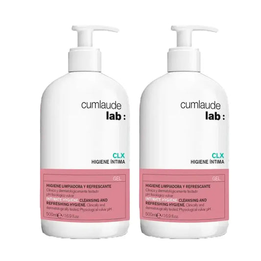 Cumlaude Lab Higiene Íntima CLX Gel de Limpeza, Embalagem 2 x 500 ml
