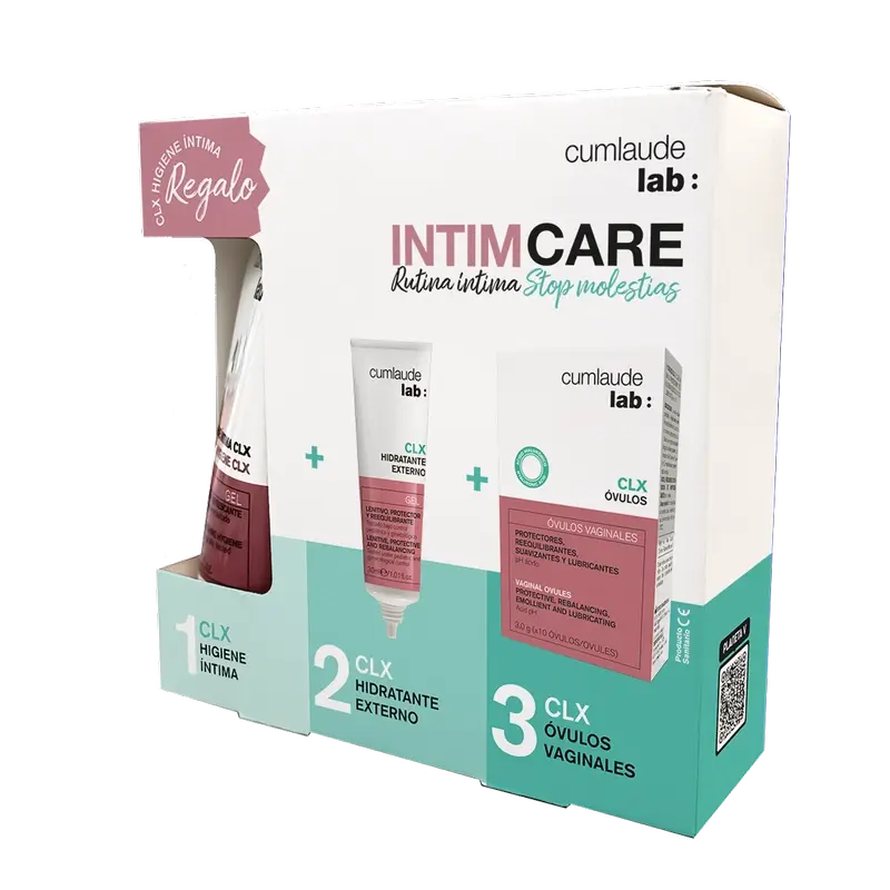 Cumlaude Lab Pack Stop Desconforto Clx Hidratante Externo 30 Ml + Clx Óvulo + Presente Higiene Íntima 100 Ml