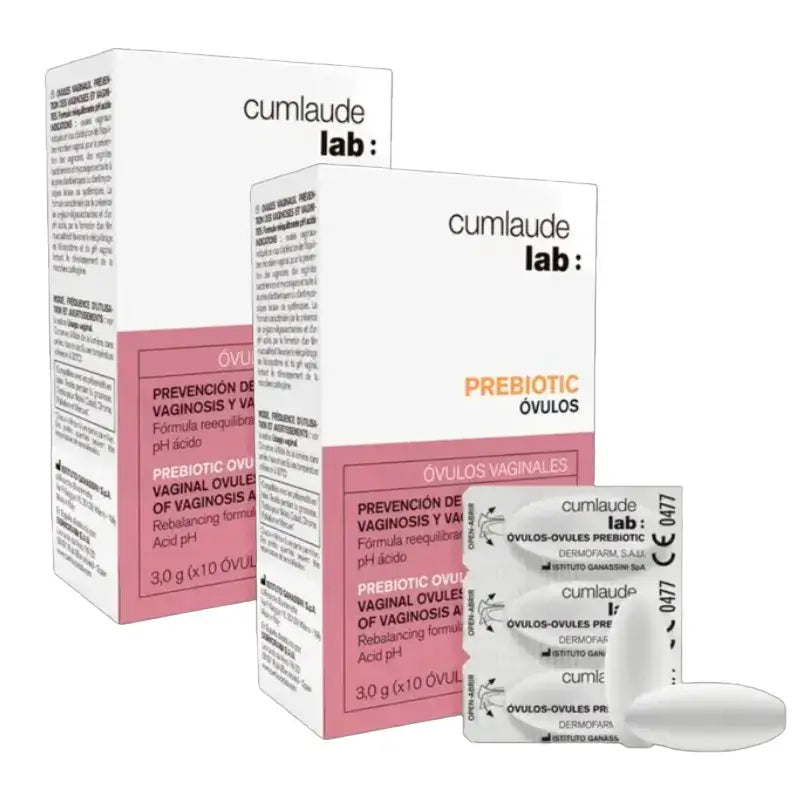 Cumlaude Lab Prebiotic, Embalagem 2 x 10 Ovos Vaginais