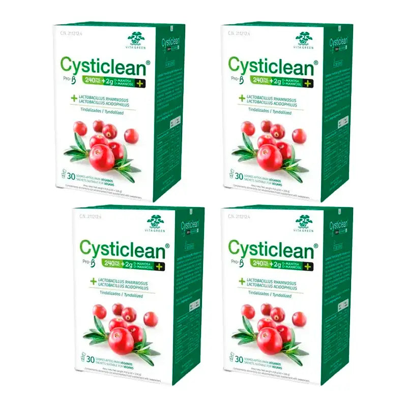Cysticlean Prob-D Mannose 240 Mg Pac, 4 x 30 saquetas