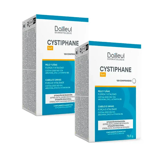 Cystiphane Biorga Queda de Cabelo, Embalagem 2 x 120 comprimidos