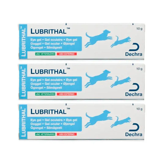 Dechra Lubrithal Gel, embalagem de 3 x 10 gramas