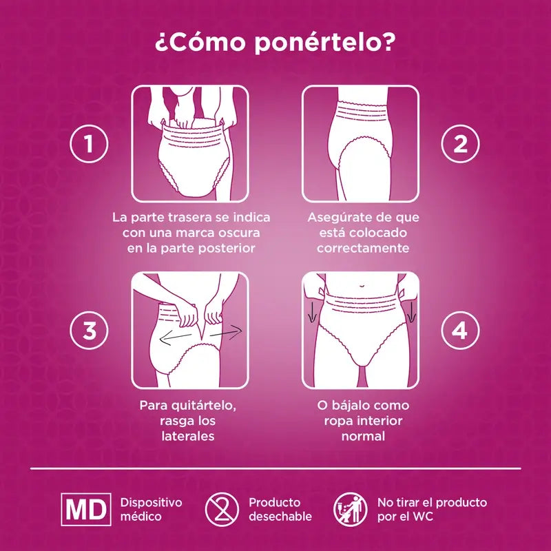 Depend Normal L Fralda de Adulto para Mulher, 9 unidades.