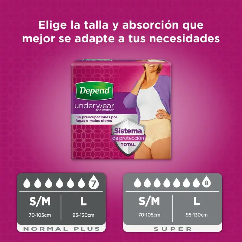 Depend Super L Adult Diaper for Women, 9 pcs.