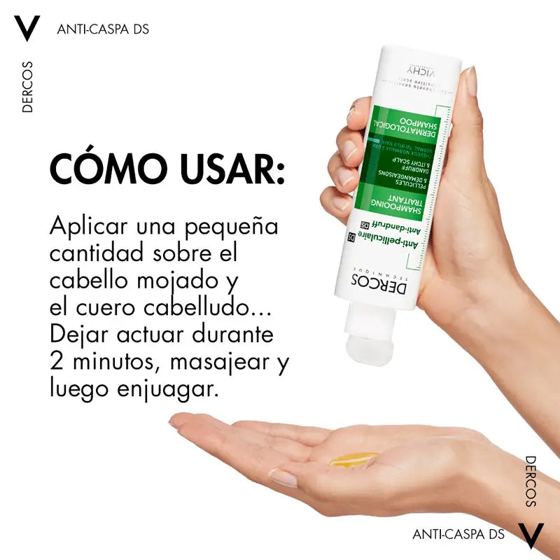 Vichy Dercos Technique Champô Anti-Caspa Oleosa, 390 ml