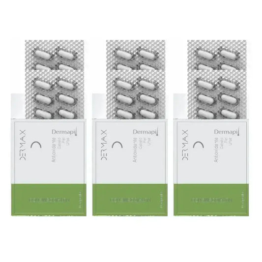 Dermax Dermapil Cabelo, Pele e Unhas, Embalagem 3 x 30 cápsulas