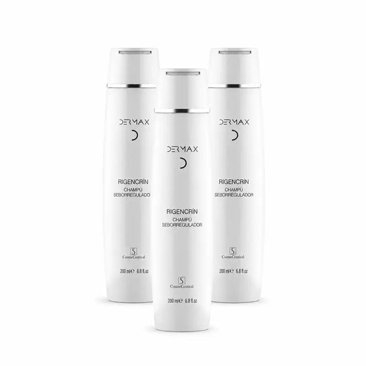 Dermax Rigencrín Champô Seborregulador, Embalagem de 3 x 200 ml