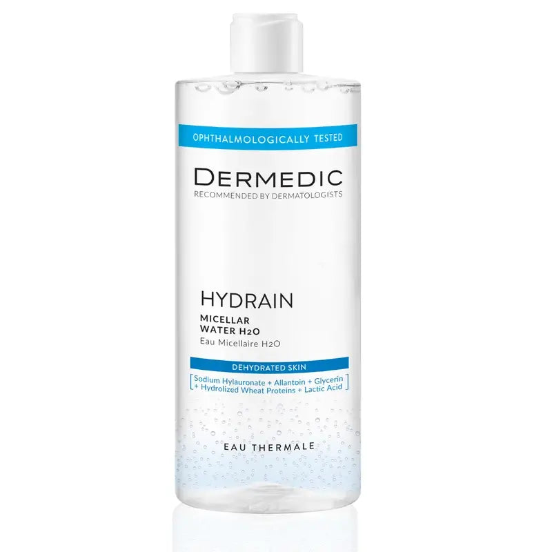 Água Micelar Dermedic Hydrain3 Hyaluronic H2O, 500 ml