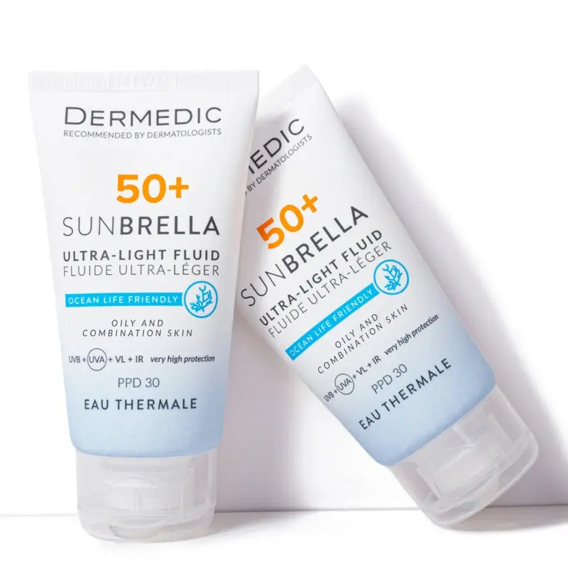 Dermedic Sunbrella Ultralight Fluid Spf 50+ Pele Oleosa e Mista, 40 ml