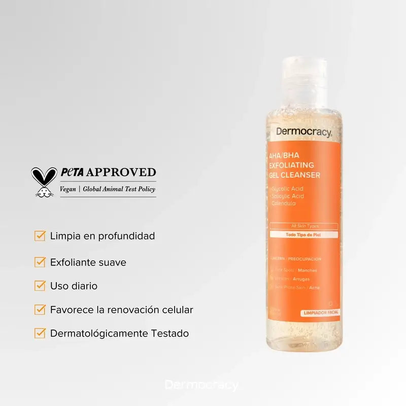 Dermocracy Ана/Bha Gel de Limpeza Esfoliante