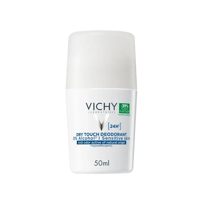 Desodorizante Vichy 24H Toque Seco Roll-On 0% Álcool 50 ml