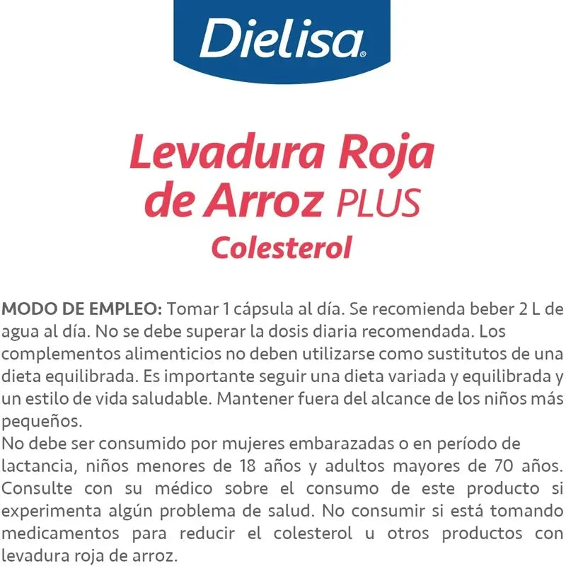 Dietisa Dts Red Yeast Rice Plus , 60 cápsulas