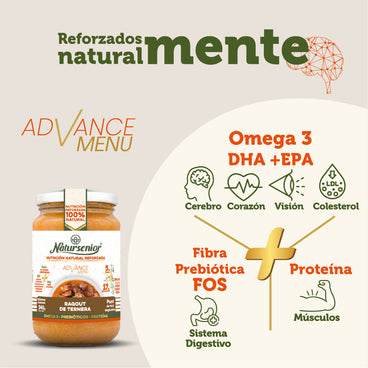 Natursenior Adultos Puré de Carne com Omega 3 Dha+Epa, Prebióticos e Proteína. , 340 gr