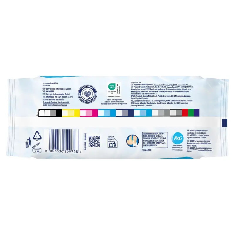 Toalhetes Dodot 99% Aqua, 1x60, 60 unid.