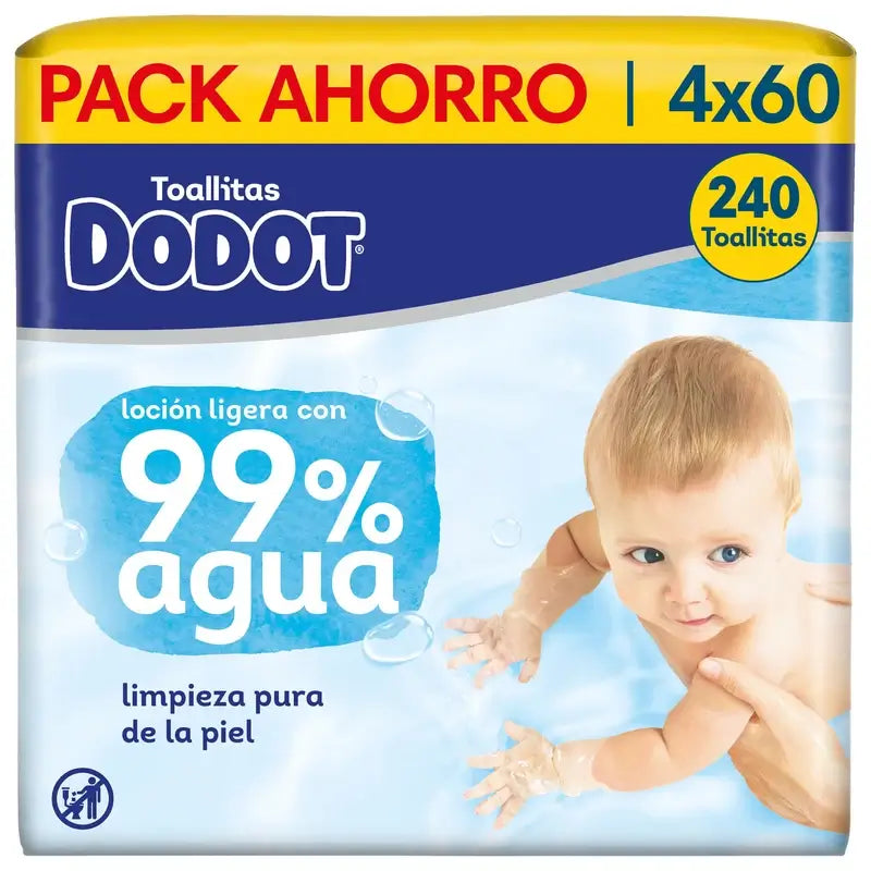 Toalhetes Dodot 99% Aqua, 4x60, 240 pcs.