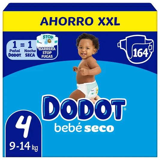 Dodot Baby Dry Tamanho 4, 164 fraldas