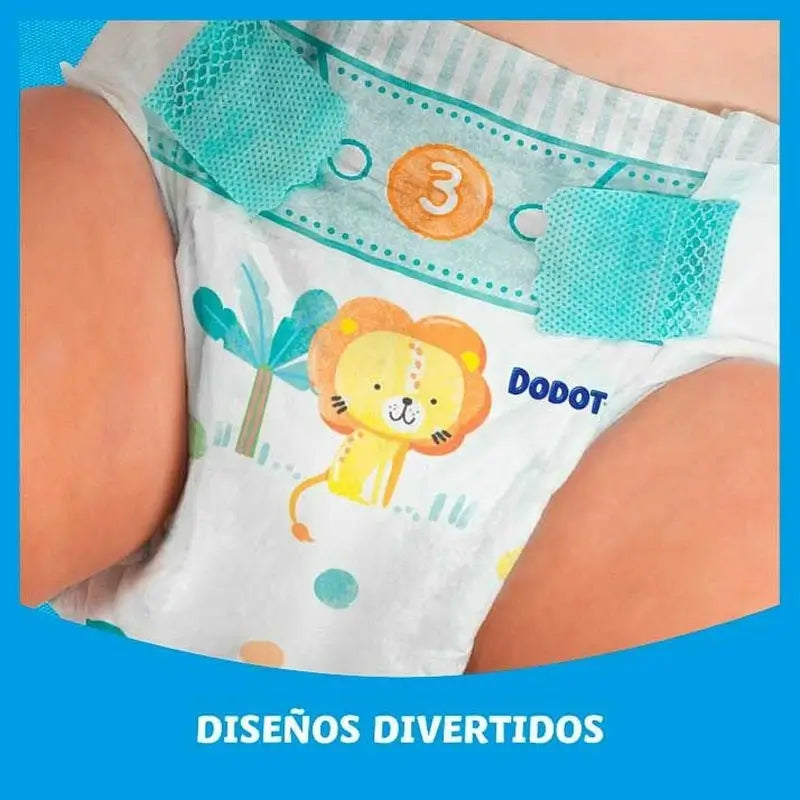Dodot Baby Dry Tamanho 4 Fraldas + Toalhetes (9-14 kg), 116 unidades