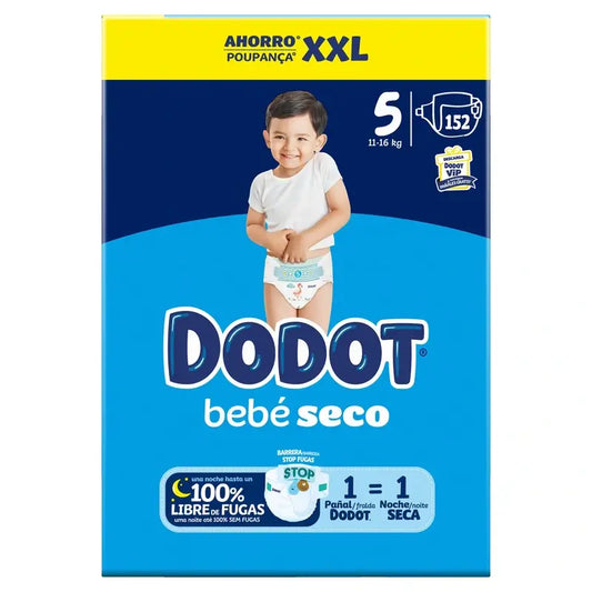 Dodot Baby Dry Tamanho 5, 152 fraldas
