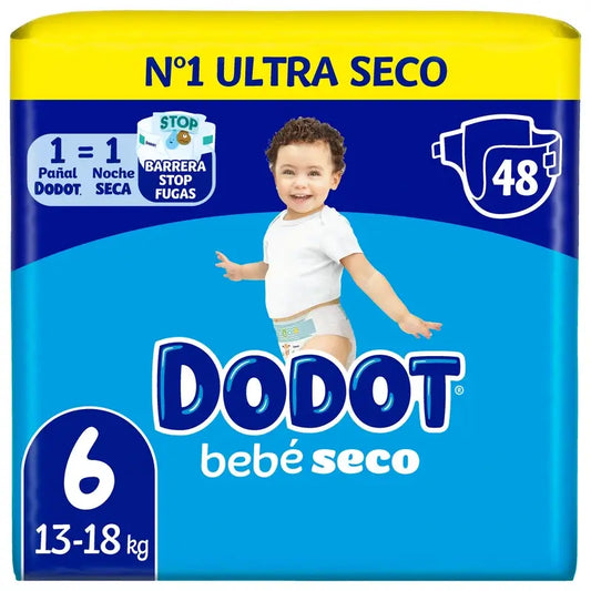 Dodot Baby Dry Tamanho 6, 48 fraldas