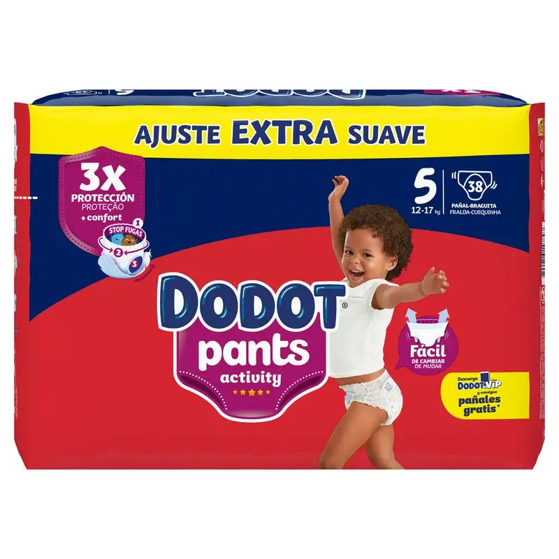 Dodot Pants Activity Tamanho 5, 38 fraldas