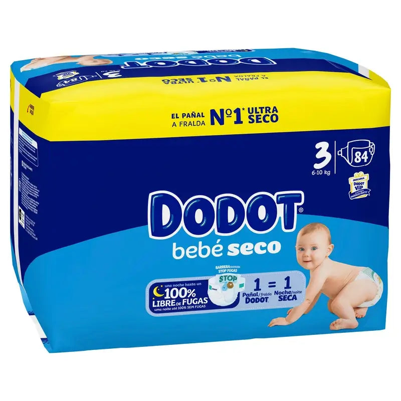 Dodot Baby Dry Fralda Jumbo Tamanho 3 , 84 unidades