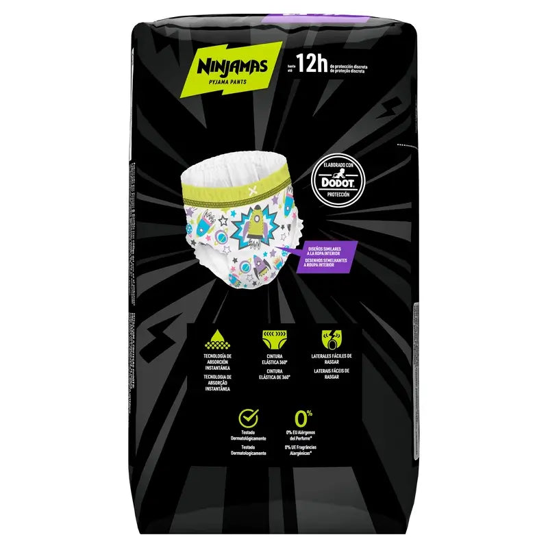Dodot Ninjamas Tamanho 8 Rocket, 9 Nappies
