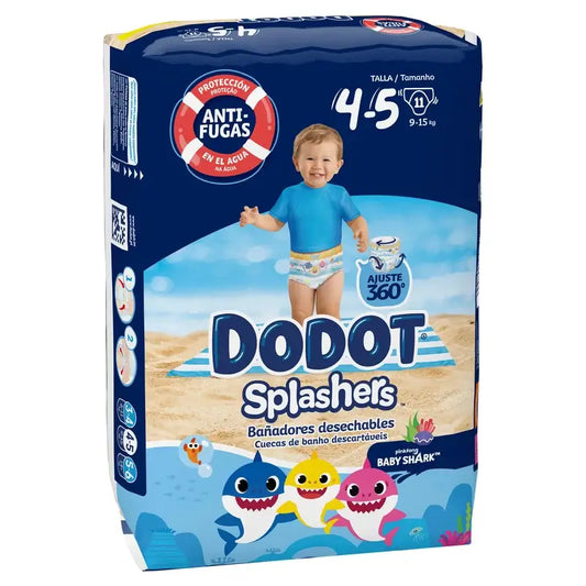 Dodot Splashers Water Nappies Tamanho 4-5, 11 unidades.