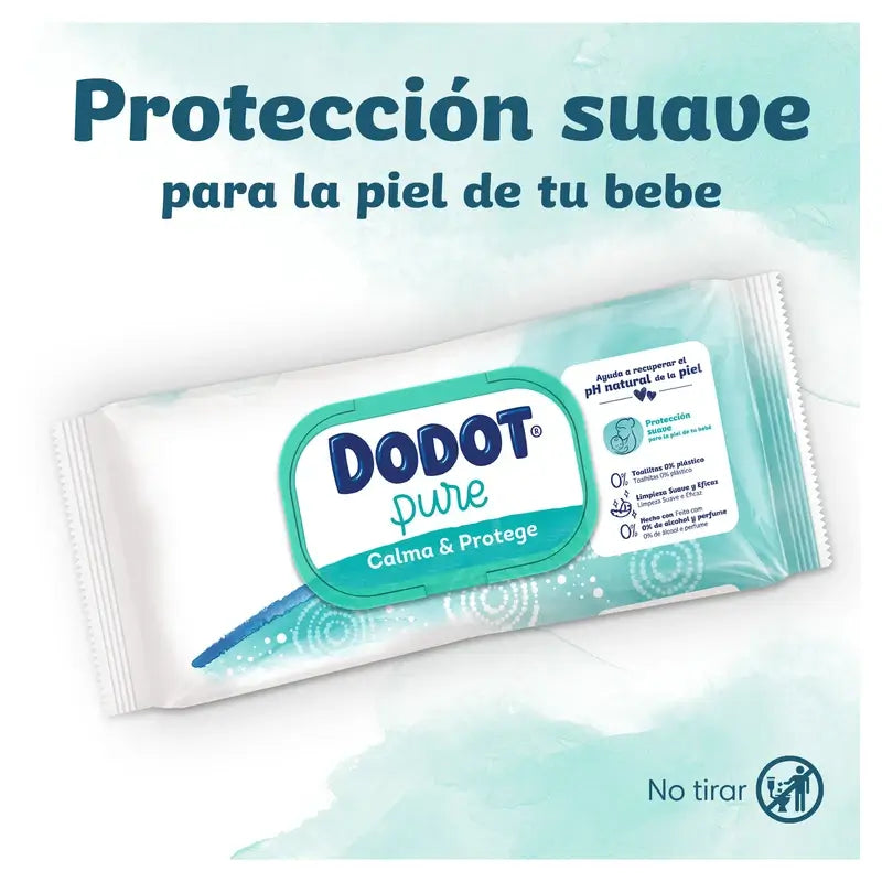Toalhetes para bebés Dodot Pure Soothe & Protect, 12 x 46 unidades