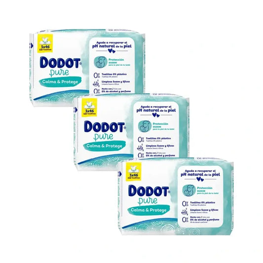 Toalhetes para bebés Dodot Pure Soothe & Protect, 9 x 46 unidades