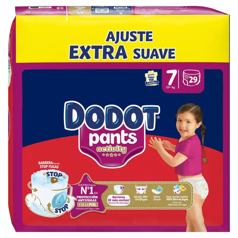 Dodot Fraldas de Atividade Extra Jumbo Pack Tamanho 7 , 29 peças