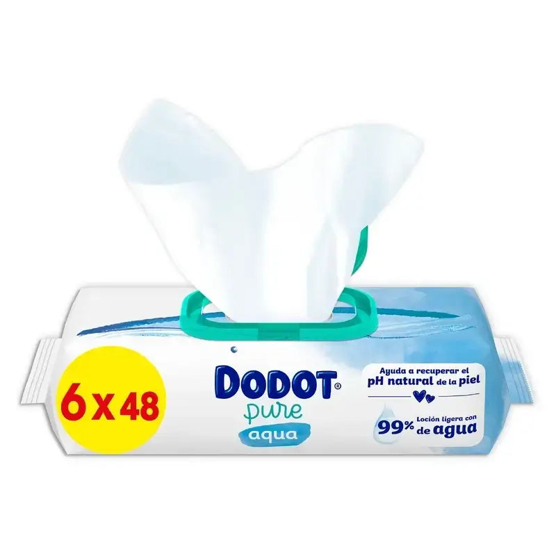 Dodot Sensitive Nappy Sensitive Jumbo Pack Tamanho 1, 2x90 unidades + Aqua Plastic Free Wipes Box 6X48 (288 unidades)