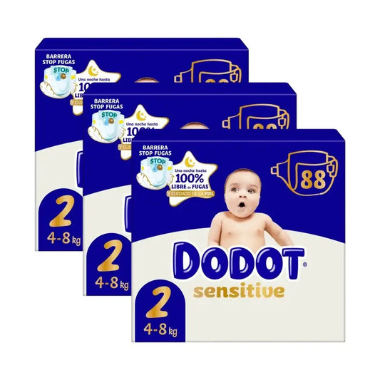 Dodot Sensitive Fralda Sensitive Jumbo Pack Tamanho 2 , 3X88 unidades