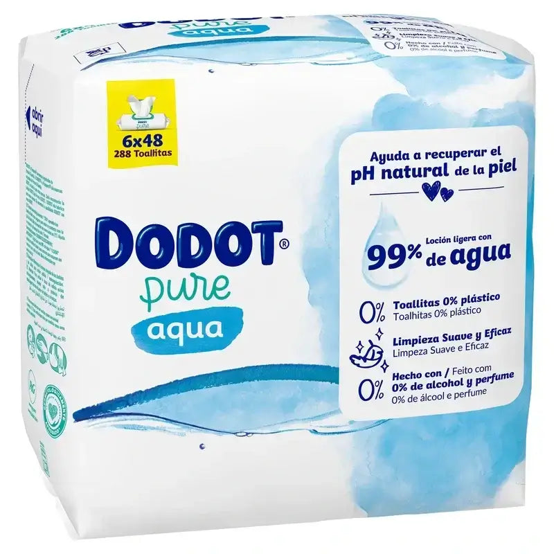 Dodot Sensitive Jumbo Sensitive Nappy Pack Tamanho 3 , 2x78 unidades + Aqua Plastic Free Wipes Box 6X48 (288 unidades)